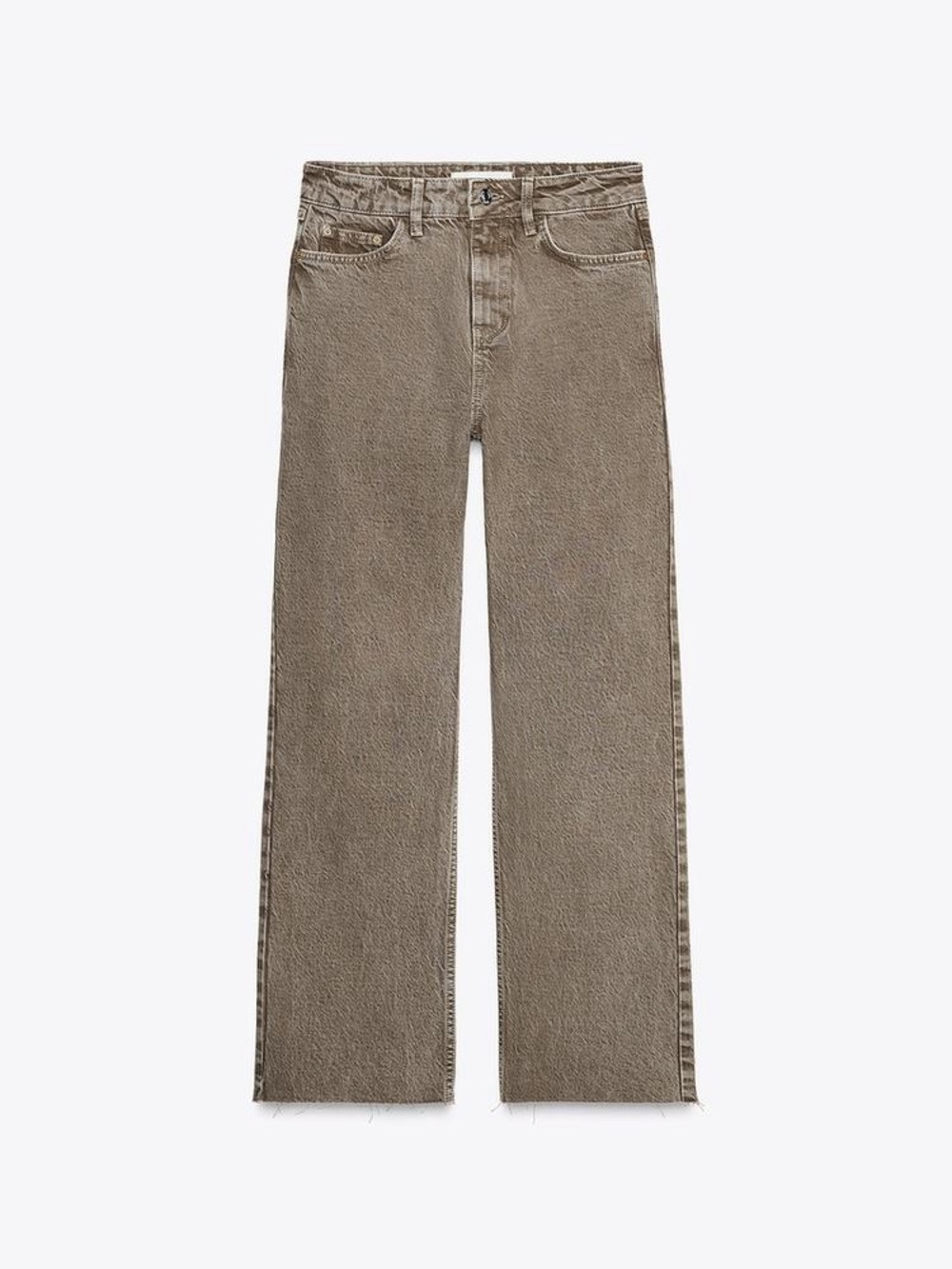 Zara Z1975 HIGH-WAISTED STRAIGHT ANKLE JEANS